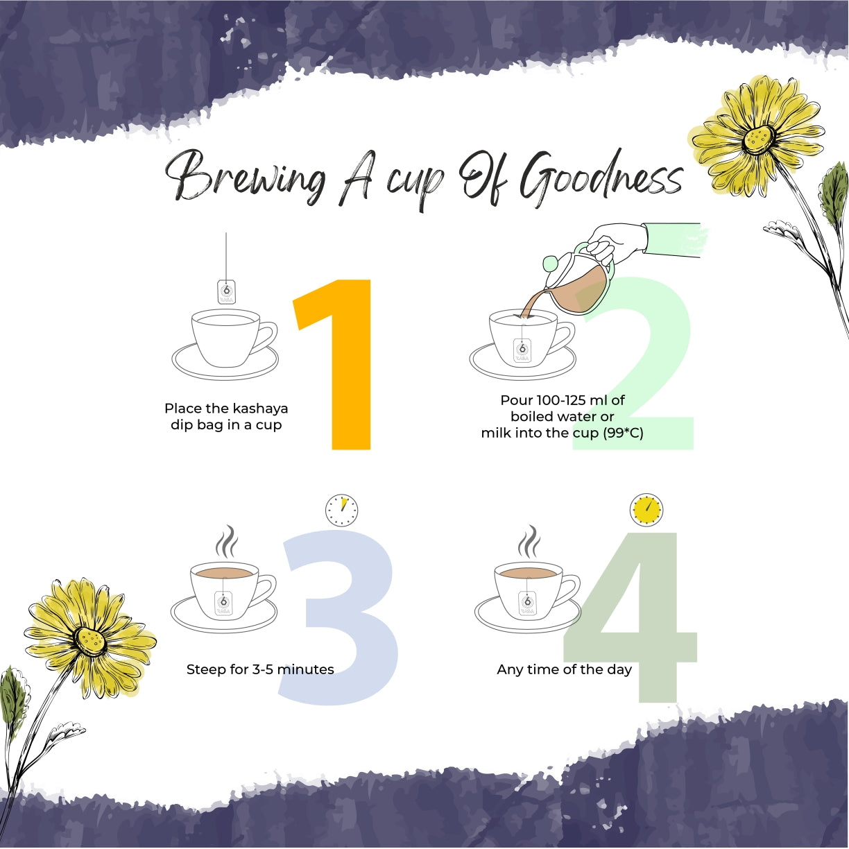 6rasa Kashaya - Herbal Tea (2.5 g Each, 10 Dip Bags)
