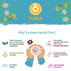 6rasa Mint Medley Herbal Tea Bags  (1.7 g Each, 25 Tea Bags)
