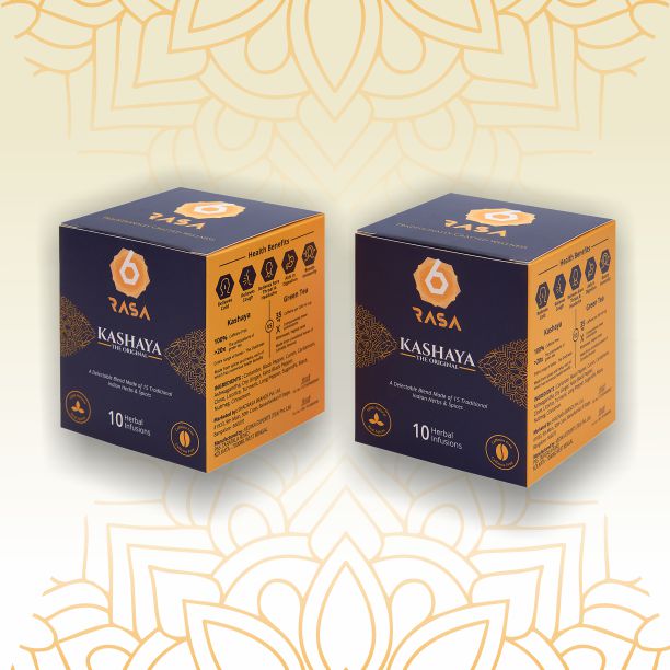 6rasa Kashaya - Herbal Tea (2.5 g Each, 10 Dip Bags)